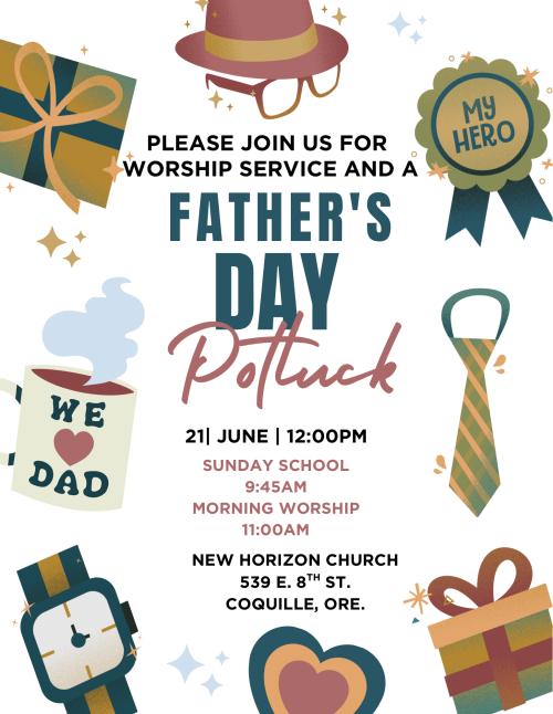 Colorful Playful Simple Illustrated Father's Day Party Invitation Flyer